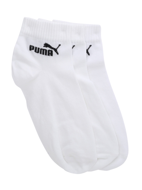 

Puma Men Pack of 3 White Ankle-Length Socks