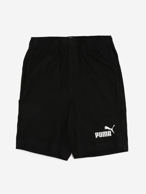 

Puma Boys Black ESS Jersey B Cotton Solid Regular Fit Shorts