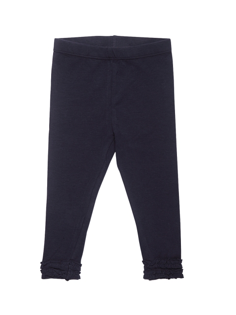 

Chicco Infants Navy Blue Solid Ankle-Length Leggings