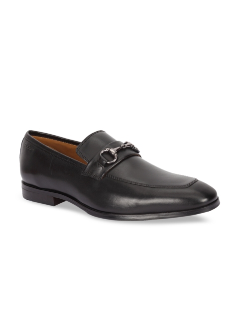 

Ruosh Men Black Solid Leather Colombo Formal Loafers
