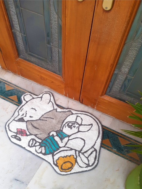

Avira Home White & Grey Winnie Pooh 1650 GSM Doormat