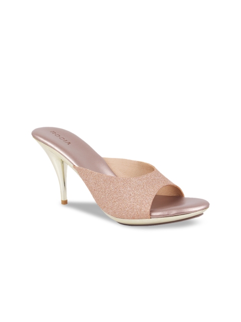 

Rocia Women Rose Gold Solid Heeled Mules
