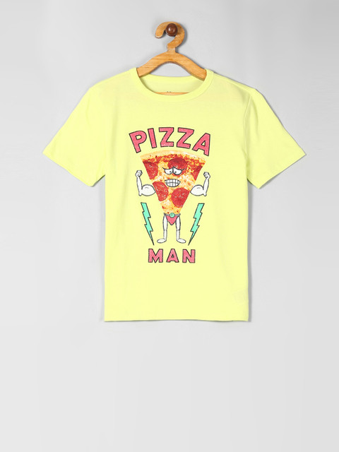 

GAP Boys Yellow Printed Round Neck T-shirt