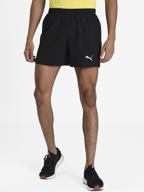 

Puma Men Black Solid Regular Fit Sports Shorts