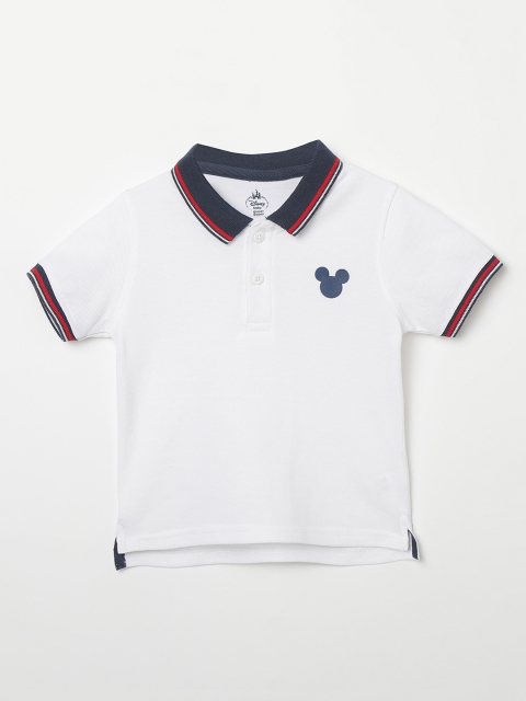 

Juniors by Lifestyle Boys White Solid Polo Collar T-shirt