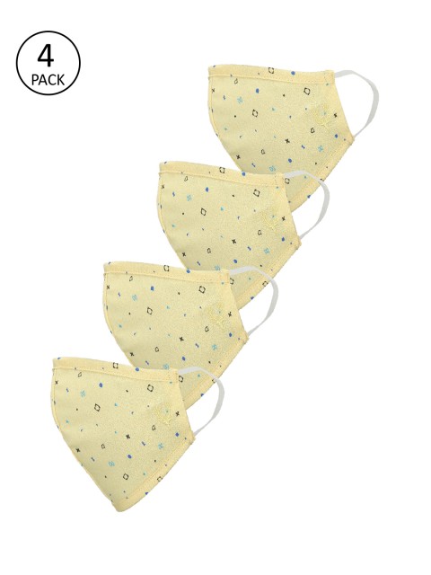 

Allen Solly Kids Yellow 4 Pcs 3 Ply Fabric Mask