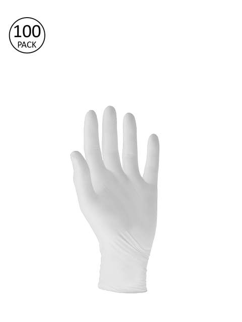 

Apsis Unisex Pack Of 100 White Solid Surgical Disposable Hand Gloves