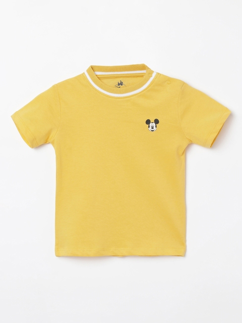 

Juniors by Lifestyle Boys Yellow Printed Round Neck T-shirt