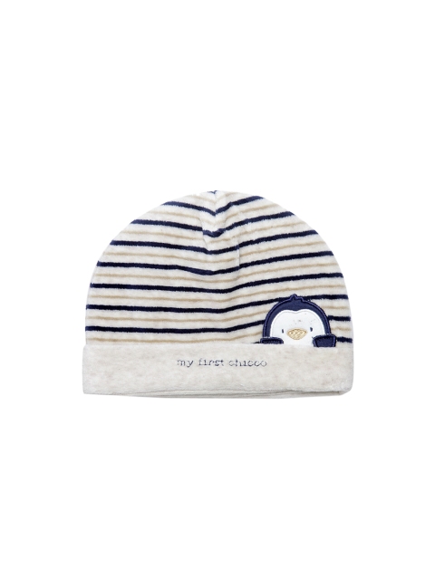 

Chicco Boys Beige & Navy Blue Printed Beanie