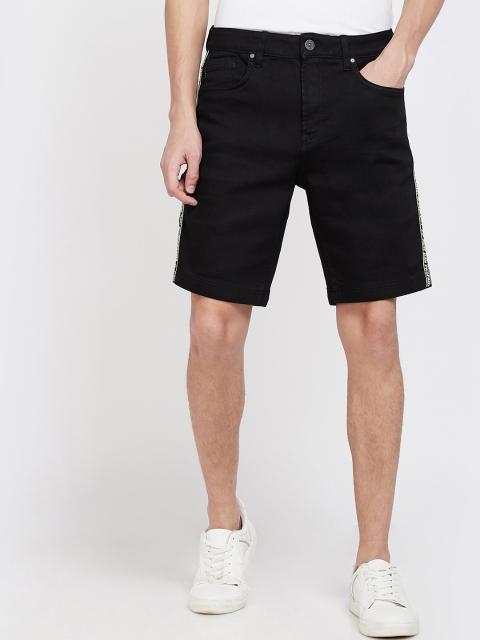 

Forca Men Black Solid Slim Fit Chino Shorts