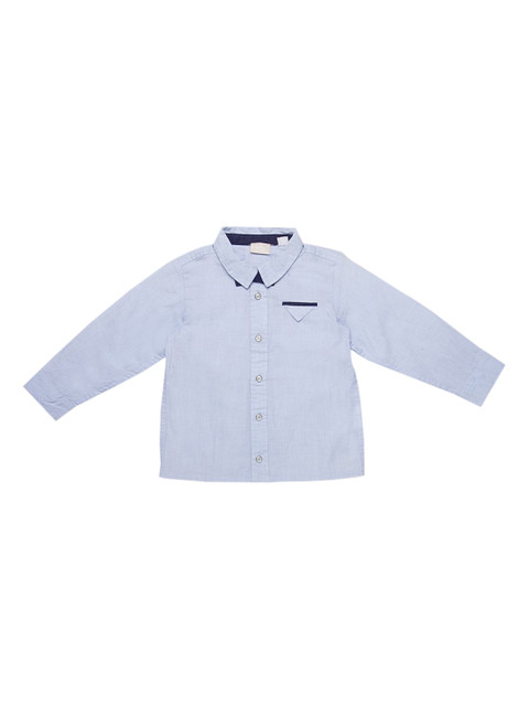

Chicco Boys Blue Regular Fit Solid Casual Shirt