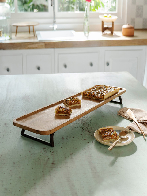 

ellementry Brown Solid Oak Wooden Tray