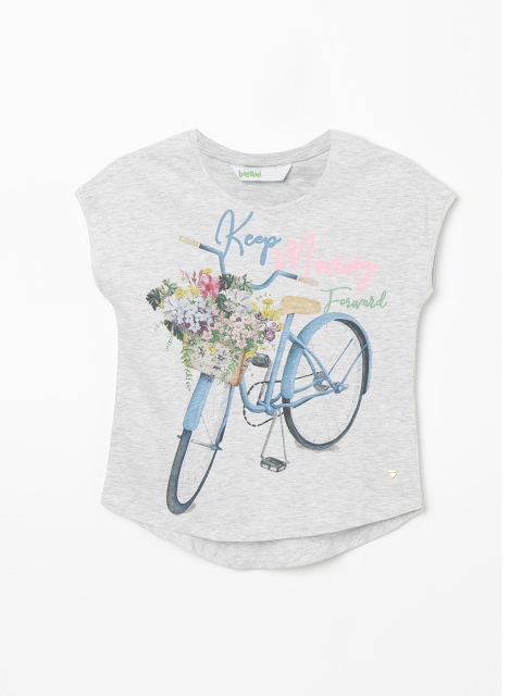 

Bossini Girls White Printed Top