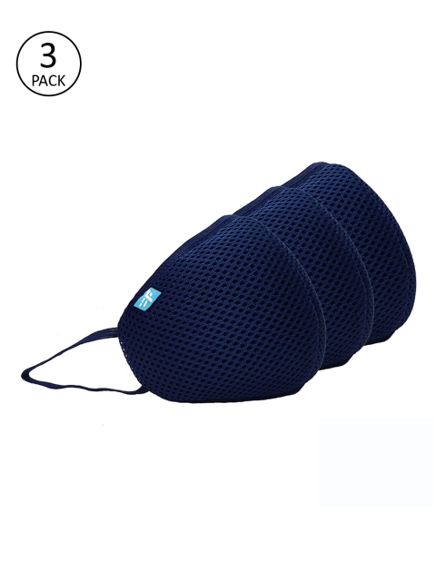 

F Gear Adults 3 Pcs Navy Blue 7-Ply F95 Sageguard ISO CE SITRA Certified Outdoor Masks - Medium