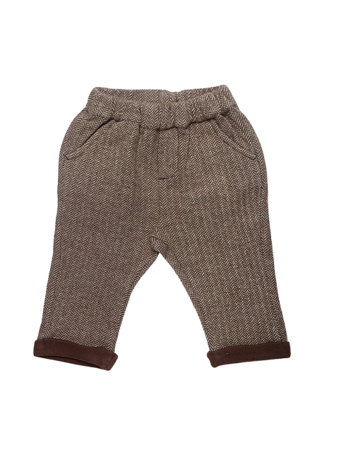 

Chicco Boys Brown Loose Fit Self Design Regular Trousers