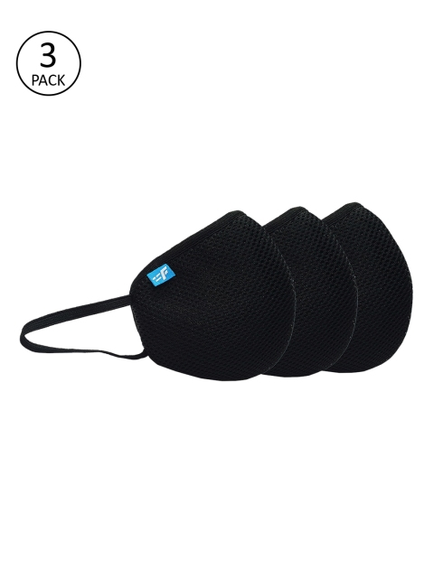 

F Gear Kids Black 3 Pcs 7-Ply F95 Safeguard ISO CE SITRA Certified Outdoor Masks-Small