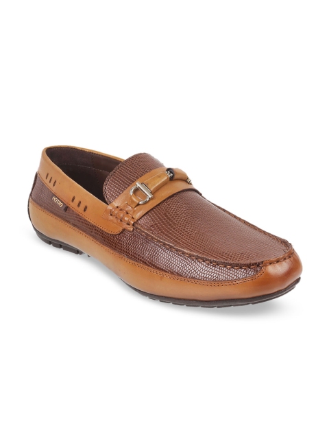 

Metro Men Tan Brown Colourblocked Leather Loafers