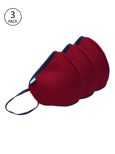 

F Gear Kids Red 3 Pc 7-Ply Reusabale F95 Safeguard ISO CE SITRA Certified Outdoor Masks - Extra Small