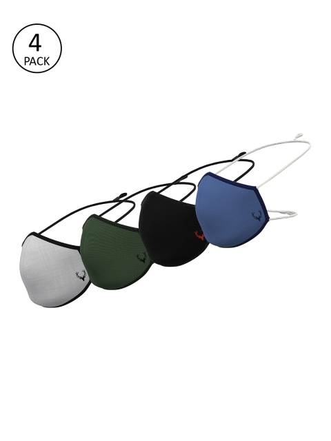 

Allen Solly Men 4 Pcs Reusable 3 Ply Outdoor Face Mask, Black