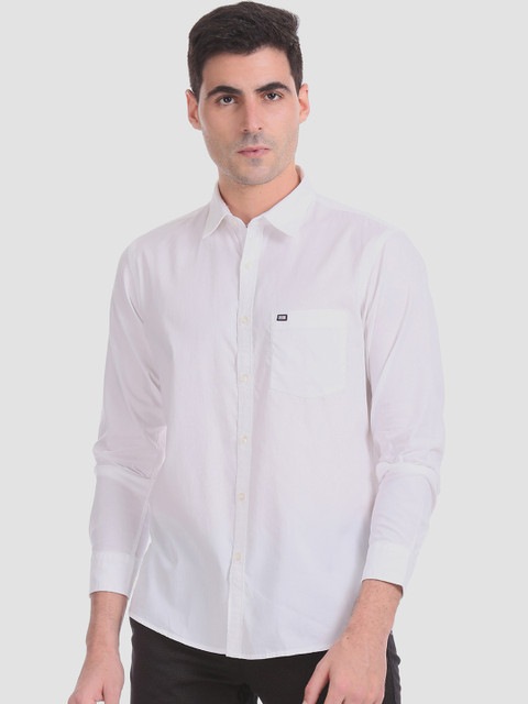 

Arrow Sport Men White Slim Fit Solid Casual Shirt