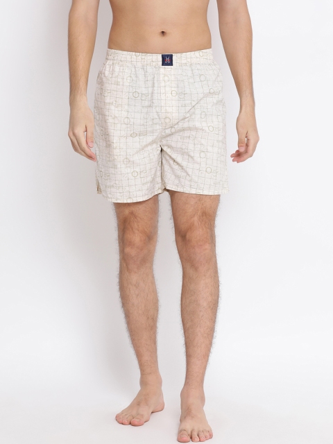 

Crimsoune Club Men Off White Checked Boxers BX4078