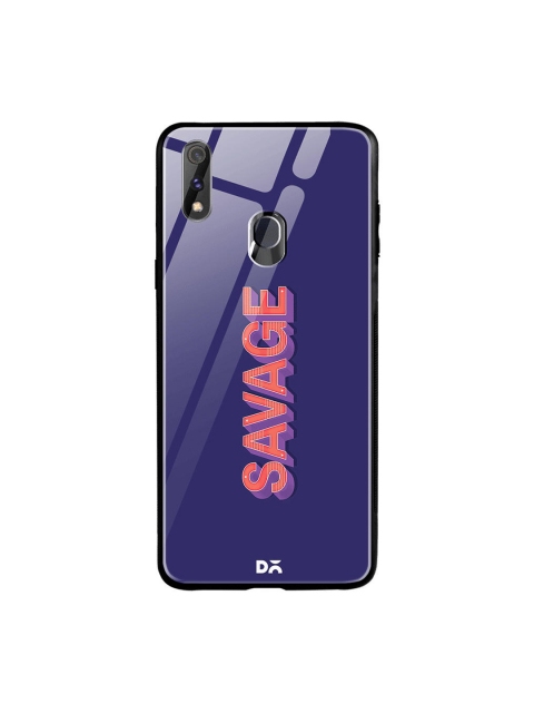 DailyObjects Navy Blue & Pink A Savage Oppo Realme 3 Pro Glass Case