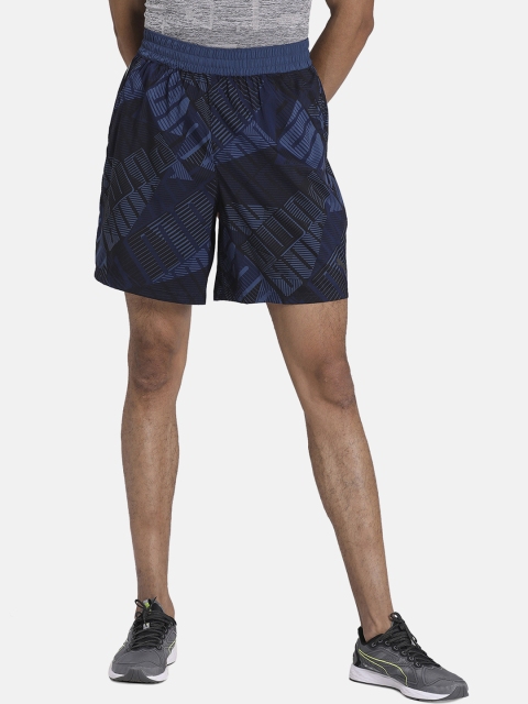 

Puma Men Blue Printed Regular Fit dryCELL AOP Woven Shorts