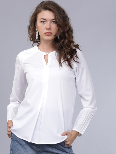 

Mumbai Slang Chic Women White Solid Top
