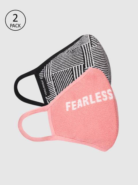 

Vero Moda Women 2 Pcs 3-Ply Anti-Pollution Reusable Outdoor Masks, Pink