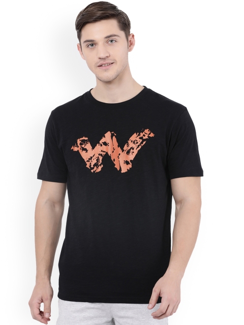 

Wildcraft Men Black Printed Round Neck T-shirt