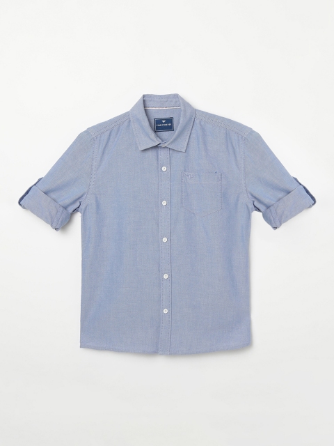 

Fame Forever by Lifestyle Boys Blue Slim Fit Solid Casual Shirt