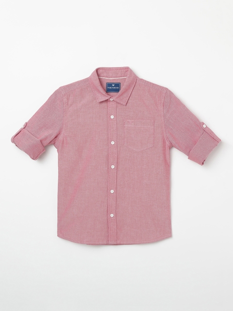 

Fame Forever by Lifestyle Boys Pink Slim Fit Solid Casual Shirt