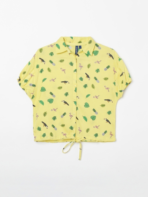 

Fame Forever by Lifestyle Girls Yellow Printed Shirt