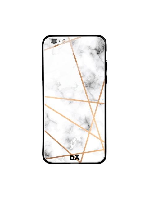 

DailyObjects White & Grey Marble Lines iPhone 6S Glass Mobile Case
