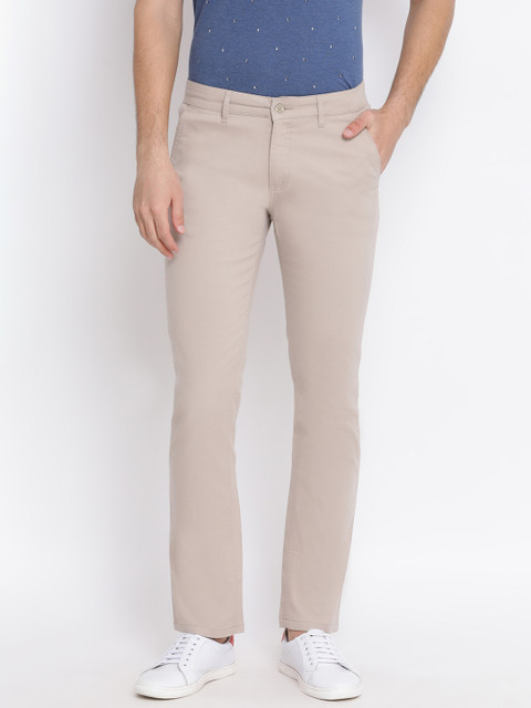 

Crimsoune Club Men Beige Slim Fit Solid Regular Trousers