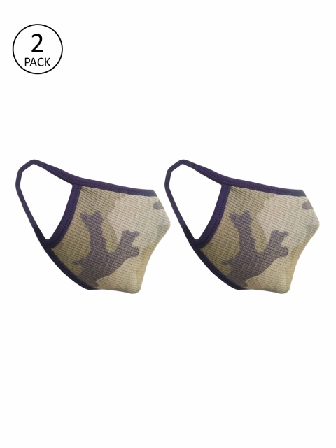 

nestroots Unisex 2 Pcs 2-Ply Reusable Anti Pollution & Anti Dust Fashion Masks, Multi