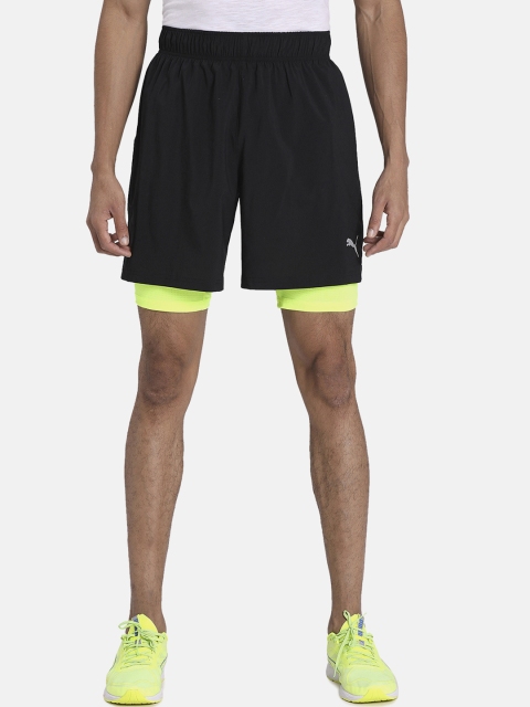

Puma Men Black Solid Regular Fit Last Lap 2in1 Sports Shorts