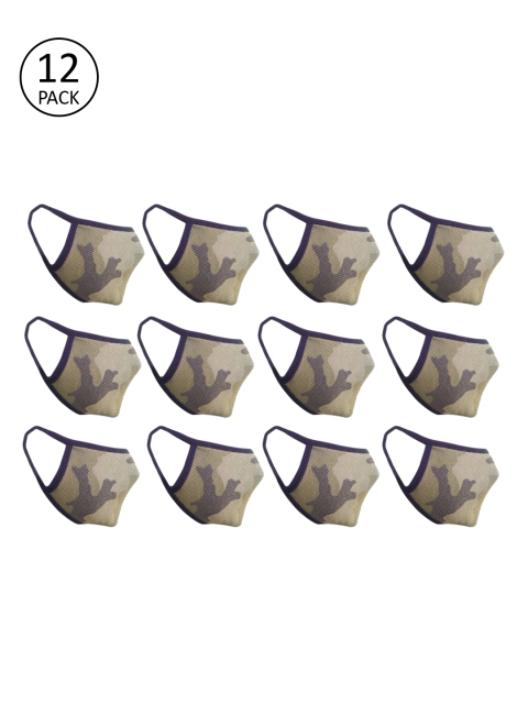 

nestroots Unisex 12 Pcs Reusable 2 Ply Protective Outdoor Cloth Masks, Multi