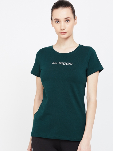 

Kappa Women Green Printed Round Neck T-shirt