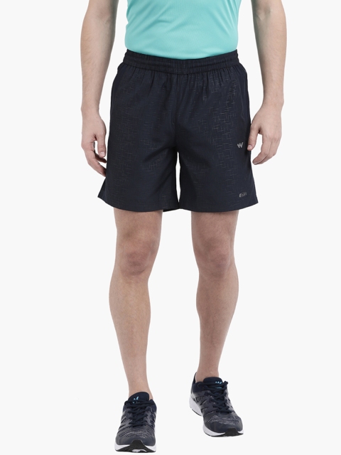Wildcraft Men Navy Blue Solid Regular Fit Sports Shorts