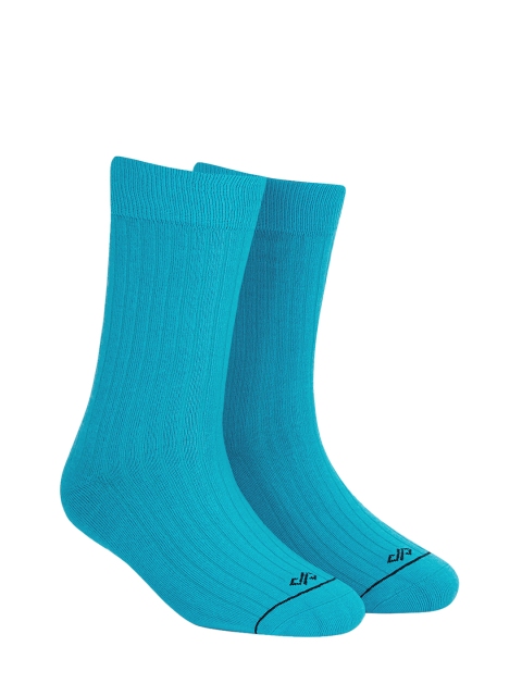 

Dynamocks Unisex Turquoise Blue Solid Calf-Length Socks