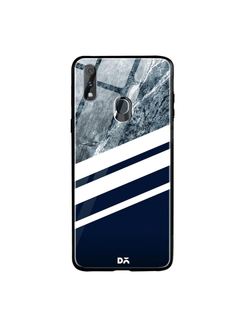 

DailyObjects Navy Blue & White Marble Oppo Realme 3 Pro Glass Case Cover