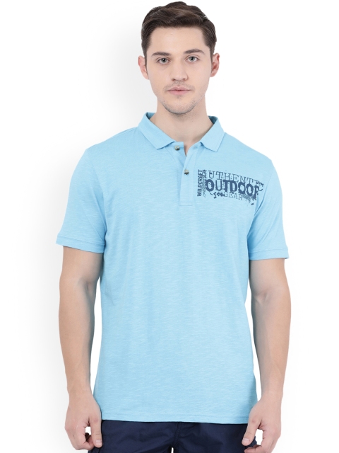 

Wildcraft Men Blue Solid Polo Collar T-shirt