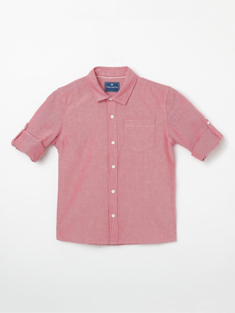 

Fame Forever by Lifestyle Boys Red Slim Fit Solid Casual Shirt