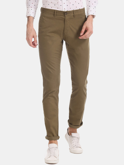 

Arrow Sport Men Brown Slim Fit Solid Regular Trousers