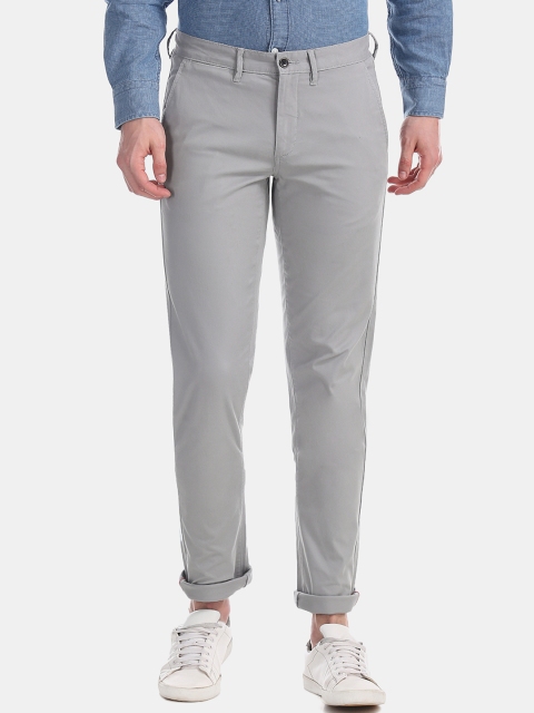 

Arrow Sport Men Grey Slim Fit Solid Chrysler Regular Trousers