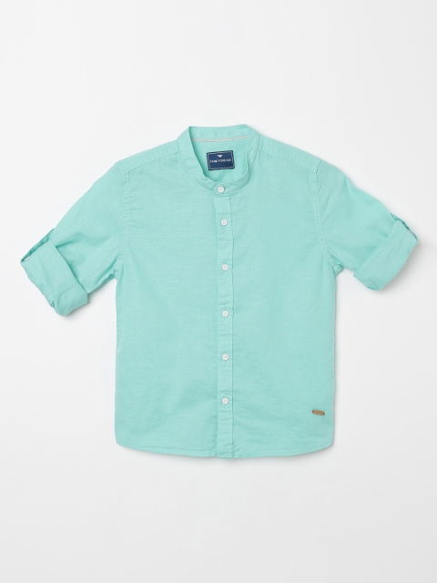 

Fame Forever by Lifestyle Boys Mint Green Slim Fit Solid Casual Shirt