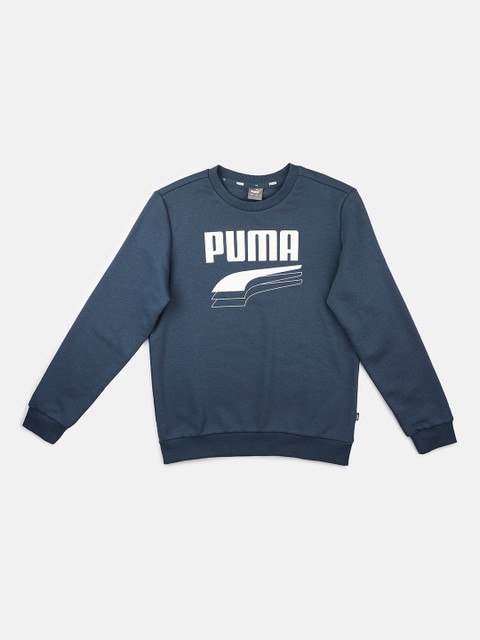 

Puma Boys Blue Printed Rebel Crew Sweatshirt