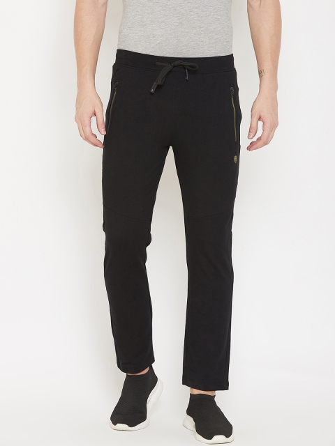 

Okane Men Black Solid Track Pants