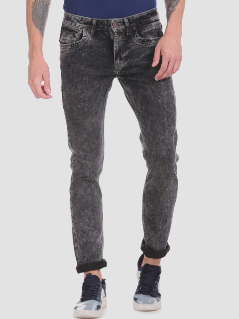 

RUF & TUF Men Black Slim Fit Mid-Rise Clean Look Jeans